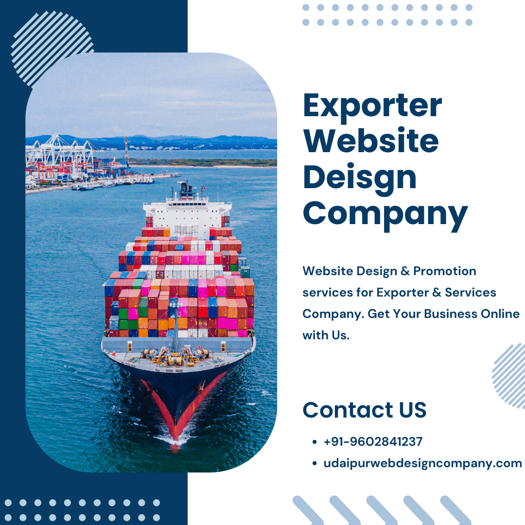 Best Exporter Website Design Company Udaipur